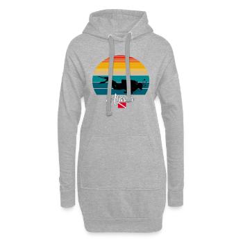 Alaska Scuba Diving Poison - Hoodie Dress - heather grey - Front