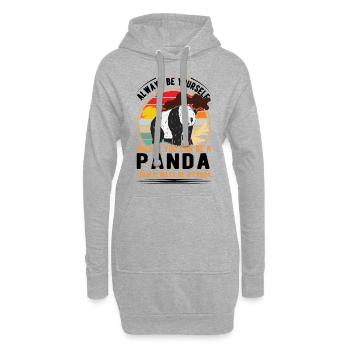 Soyez toujours vous-même À moins que vous ne puissiez être un panda - Sweat-shirt à capuche long Femme - gris chiné - Devant