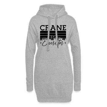 Grutier Ouvrier de la construction Travail Grue Idée cadeau - Sweat-shirt à capuche long Femme - gris chiné - Devant