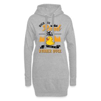 Canard en caoutchouc Cadeau Canard Grinçant Canard Bain Canard - Sweat-shirt à capuche long Femme - gris chiné - Devant