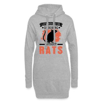 Rat Cadeau Domestique Rat Rat Propriétaire - Sweat-shirt à capuche long Femme - gris chiné - Devant