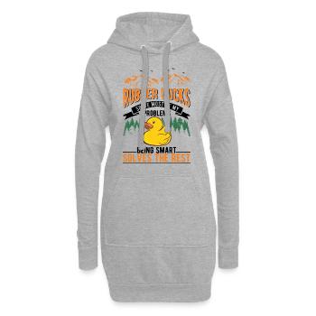 Canard en caoutchouc Cadeau Canard Grinçant Canard Bain Canard - Sweat-shirt à capuche long Femme - gris chiné - Devant
