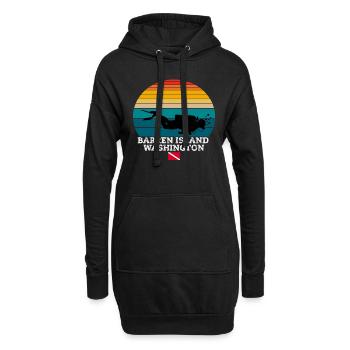 Barren Island US Island Scuba Diving - Hoodie-Kleid - Schwarz - Vorne