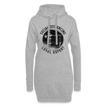 Travailleur de la construction Grue Opérateur Grutier Idée cadeau - Sweat-shirt à capuche long Femme - gris chiné - Devant