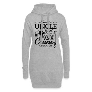 Grutier Ouvrier de la construction Grue Travail Idée cadeau - Sweat-shirt à capuche long Femme - gris chiné - Devant