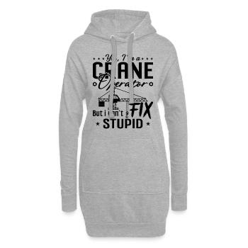 Grutier Ouvrier de la Construction Profession Grue Idée Cadeau - Sweat-shirt à capuche long Femme - gris chiné - Devant