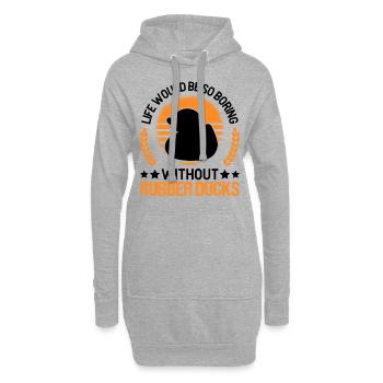 Canard en caoutchouc Cadeau Canard Grinçant Canard Bain Canard - Sweat-shirt à capuche long Femme - gris chiné - Devant
