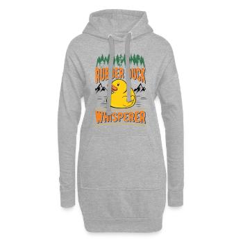 Canard en caoutchouc Whisperer Canard grinçant Canard baignant Canard - Sweat-shirt à capuche long Femme - gris chiné - Devant