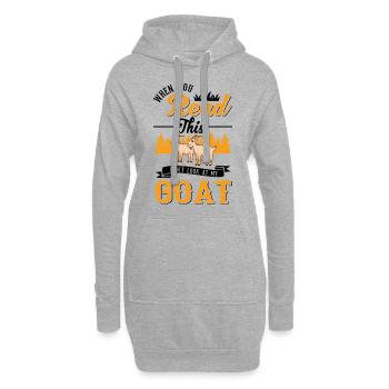 Chèvre Cadeau Chèvre Gardien Chèvre - Sweat-shirt à capuche long Femme - gris chiné - Devant