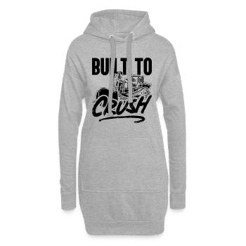 Planierraupe Bagger Bau Bulldozer Geschenkidee - Hoodie-Kleid - Grau meliert - Vorne
