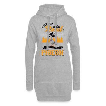 Pigeon Cadeau Pigeon Colombier Plus Chic Pigeon Voyageur - Sweat-shirt à capuche long Femme - gris chiné - Devant