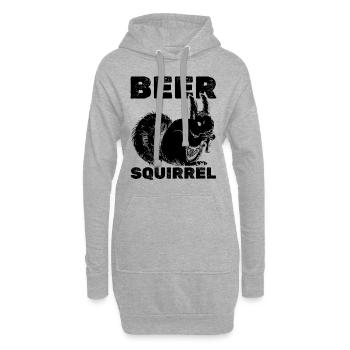 Squirrel Beer Squirrel - Hoodie Dress - heather grey - Front