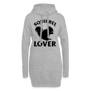 Squirrel Lover Cool Squirrel - Hoodie Dress - heather grey - Front