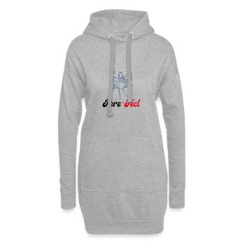 Pére Fect - Sweat-shirt à capuche long Femme - gris chiné - Devant