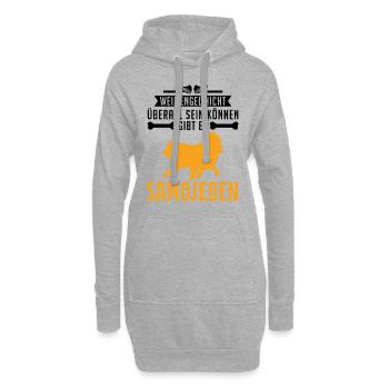 Samojede Engel Schlittenhund Samojeden - Hoodie-Kleid - Grau meliert - Vorne