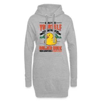 Canard en caoutchouc Canard grinçant Canard de bain - Sweat-shirt à capuche long Femme - gris chiné - Devant