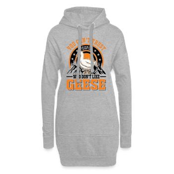 Oies Cadeau oie Amateurs Éleveurs d’oies Éleveurs d’oies - Sweat-shirt à capuche long Femme - gris chiné - Devant