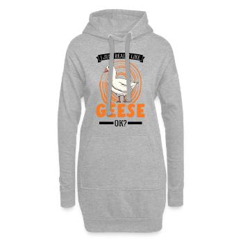 I just really like Geese Gänsezüchter Gänse - Hoodie-Kleid - Grau meliert - Vorne
