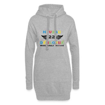 niveau 22 débloqué mode adult activé - Sweat-shirt à capuche long Femme - gris chiné - Devant