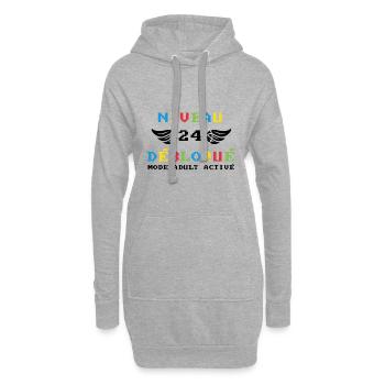 Niveau 24 Débloqué mode adult débloqué - Sweat-shirt à capuche long Femme - gris chiné - Devant