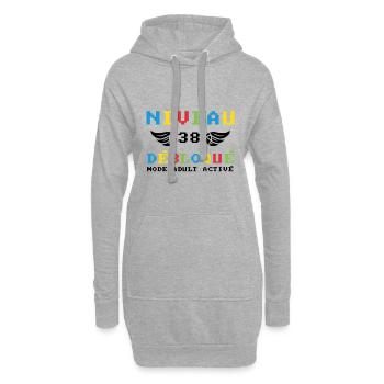 Niveau 38 Débloqué. mode adult activé - Sweat-shirt à capuche long Femme - gris chiné - Devant