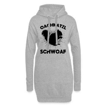 Eichhörnchen Dialekt Spruch Eichhörnchen Oachkatzl - Hoodie-Kleid - Grau meliert - Vorne