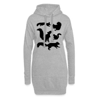 Squirrel, cute squirrel lover, - Hoodie Dress - heather grey - Front