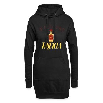 Je peux pas j'ai Tequila - Sweat-shirt à capuche long Femme - noir - Devant
