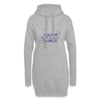 meilleur Marraine du monde - Sweat-shirt à capuche long Femme - gris chiné - Devant