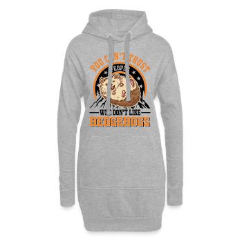 Hedgehog Gift Goose Gel - Sweat-shirt à capuche long Femme - gris chiné - Devant
