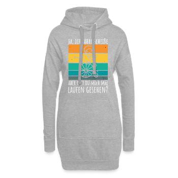 Rollstuhlfahrer Humor Spruch - Hoodie-Kleid - Grau meliert - Vorne