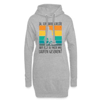 Rollstuhlfahrer Humor Spruch - Hoodie-Kleid - Grau meliert - Vorne