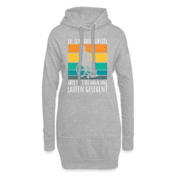 Rollstuhlfahrer Humor Spruch - Hoodie-Kleid - Grau meliert - Vorne