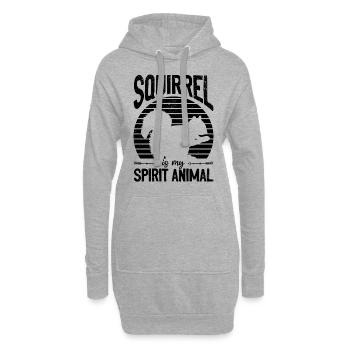 L’écureuil est ma saison d’écureuil spirituel - Sweat-shirt à capuche long Femme - gris chiné - Devant