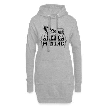 America Mining Mining Trucker Mine Coal Mine Truck - Hoodie Dress - heather grey - Front