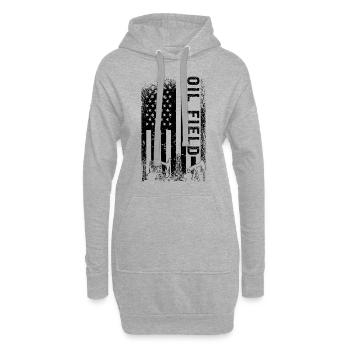 Ölfeld Ölfeldarbeiter Oil Rig Roughneck Gas - Hoodie-Kleid - Grau meliert - Vorne