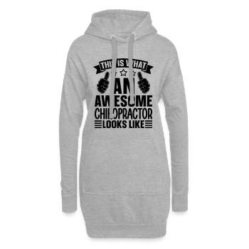 Physio Chiropraktiker Chiropraktik Geschenkidee - Hoodie-Kleid - Grau meliert - Vorne