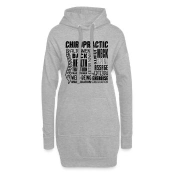 Chiropraktiker Chiropraktik Physio Geschenkidee - Hoodie-Kleid - Grau meliert - Vorne