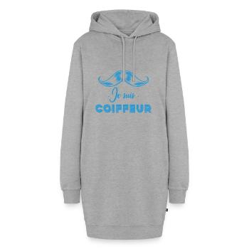 JE SUIS COIFFEUR - Sweat-shirt à capuche long Femme - gris chiné - Devant