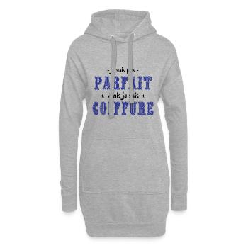 JE SUIS COIFFEUR - Sweat-shirt à capuche long Femme - gris chiné - Devant