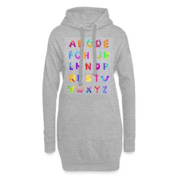 A B C Grerman - Hoodie-Kleid - Grau meliert - Vorne