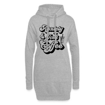 Kaffee Gesundheit Psychische Kaffetrinker Geschenk - Hoodie-Kleid - Grau meliert - Vorne