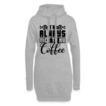 Mental Gesundheit Psychische Kaffetrinker Geschenk - Hoodie-Kleid - Grau meliert - Vorne