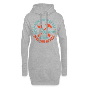 Papou Bricoleur Fete Des Grand Pères Papy - Sweat-shirt à capuche long Femme - gris chiné - Devant