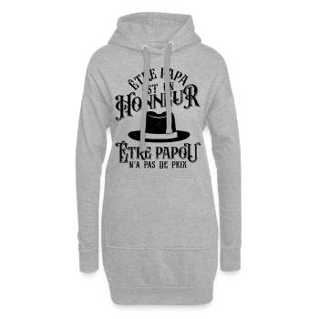Être Papou N'a Pas De Sans Prix - Sweat-shirt à capuche long Femme - gris chiné - Devant