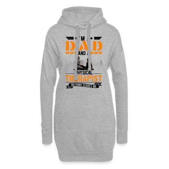 Physiothérapeute Père Physiothérapie Papa Physio - Sweat-shirt à capuche long Femme - gris chiné - Devant