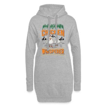 Chicken Whisperer Chicken Breeding Chicken Farmer - Hoodie Dress - heather grey - Front
