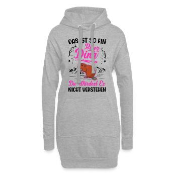 C’est un tel barrage de castor ding - Sweat-shirt à capuche long Femme - gris chiné - Devant