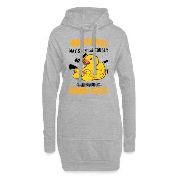 Peut parler spontanément de Rubber Ducks - Sweat-shirt à capuche long Femme - gris chiné - Devant