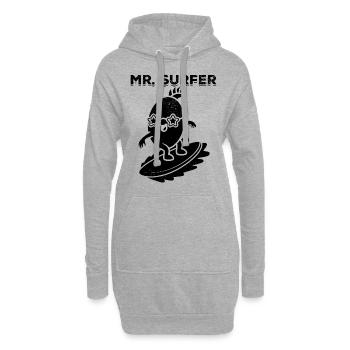 Planche de surf Surfer Sports nautiques Surf Drôle De Surf - Sweat-shirt à capuche long Femme - gris chiné - Devant